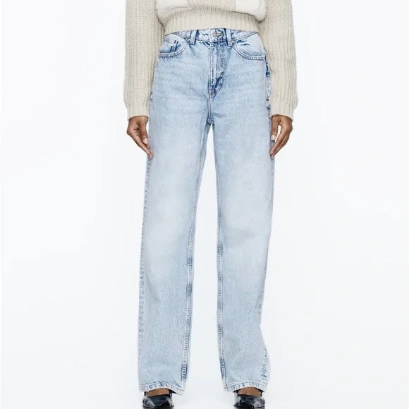 Zara brand new jeans wide leg relaxed fit - Picture 1 of 3